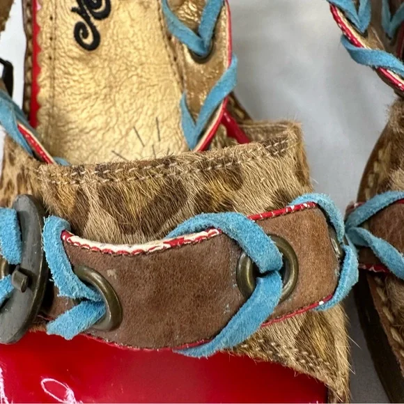 Naughty Monkey Indios Wedge Sandal Leopard 10 - Picture 5 of 16